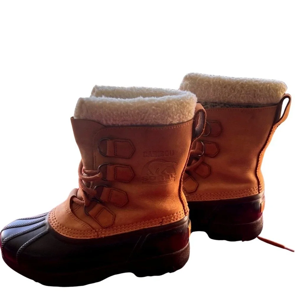 Sorel Women Caribou II Waterproof‎ Winter Snow Boots Size 7 Tan Buck
